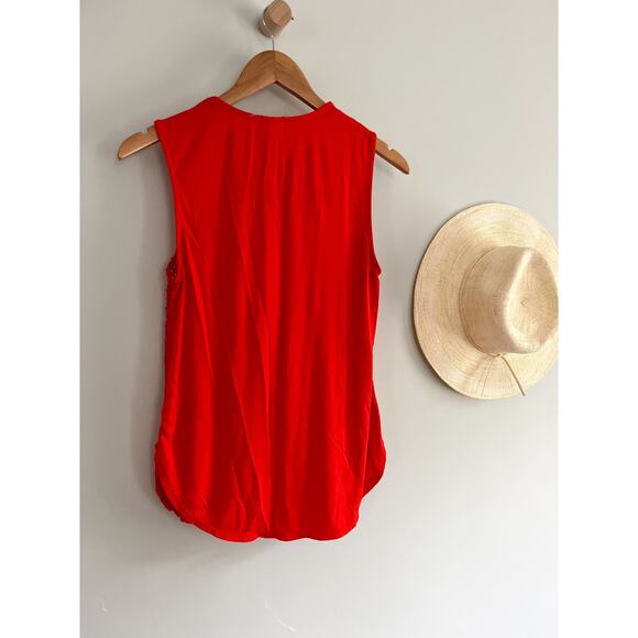 Anthropologie | Tiny | Red Gardenia Lace Top | Sz XS - Picture 3 of 5